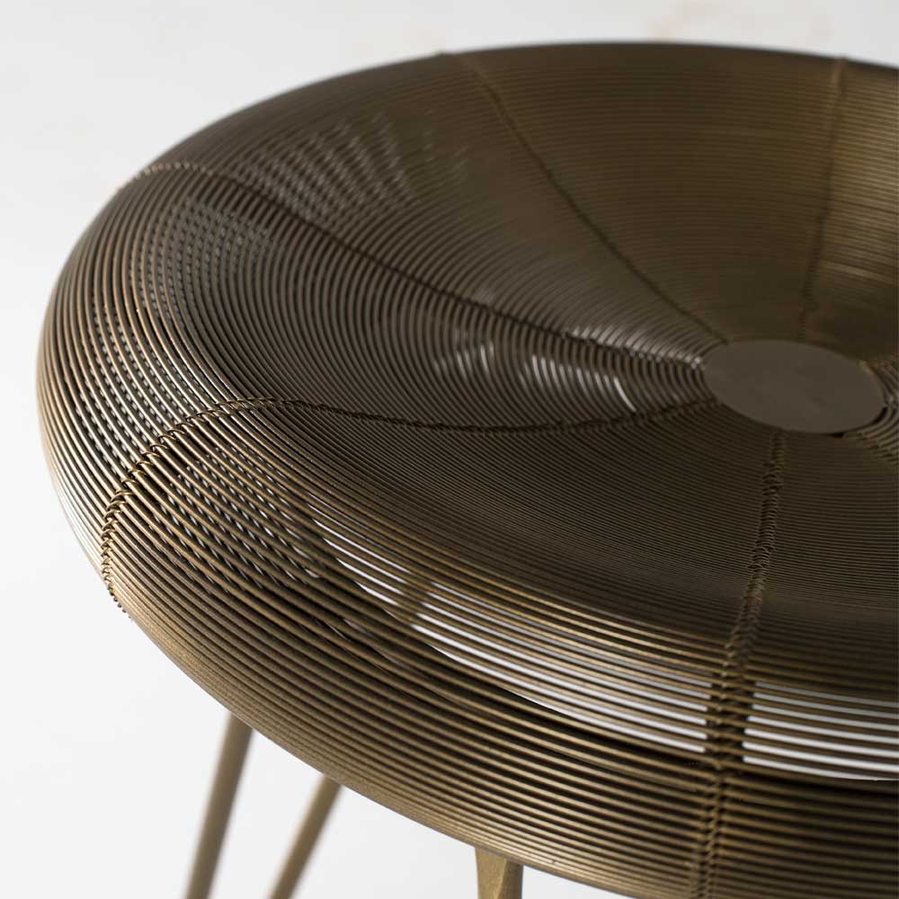 Runder Metall Barhocker in Goldfarben - Price