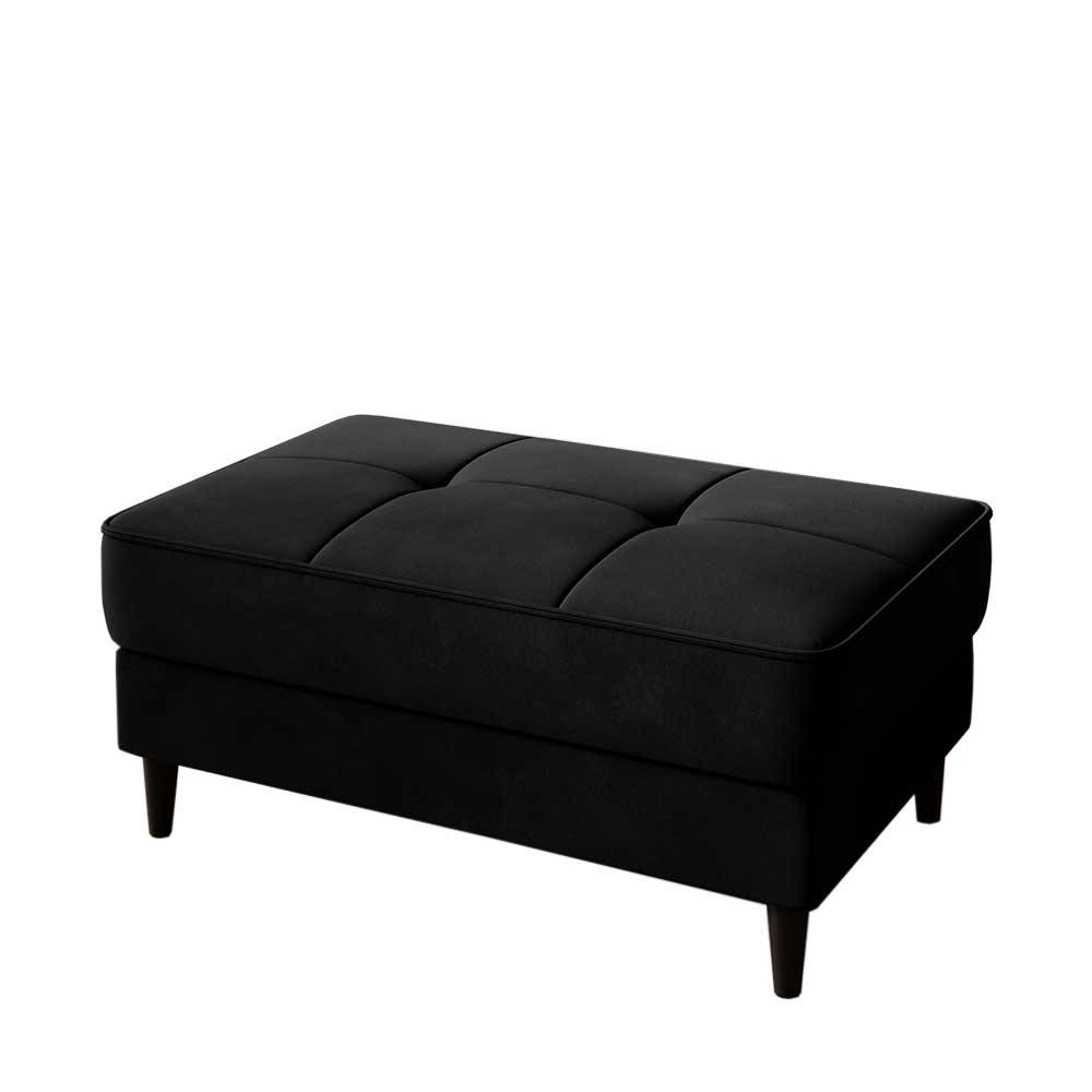 Wohnzimmerhocker mit Truhe in Schwarz - Oktay