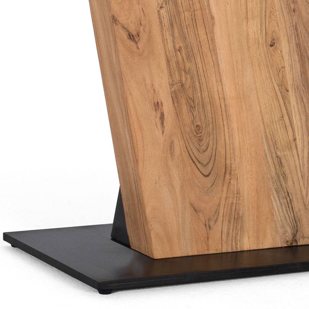 Design Esszimmertisch in Akazie Natur mit Schwarz - Karibia