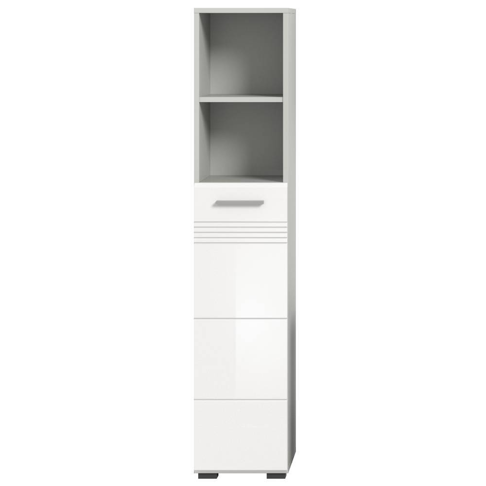 150 cm hoher Badschrank in Weiß - Queenlo