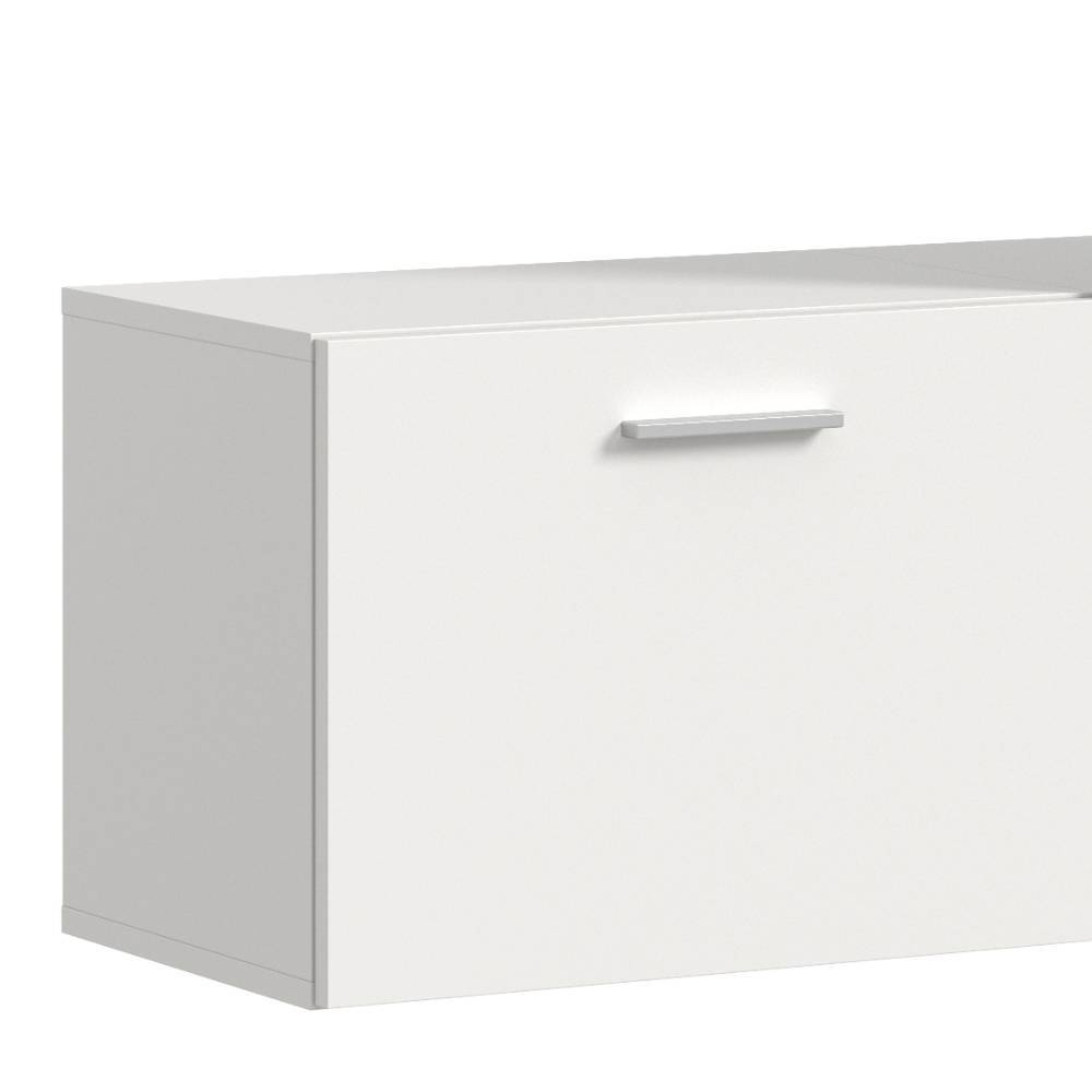 Garderobe und Hängeschrank in Weiß - Jarne (zweiteilig)