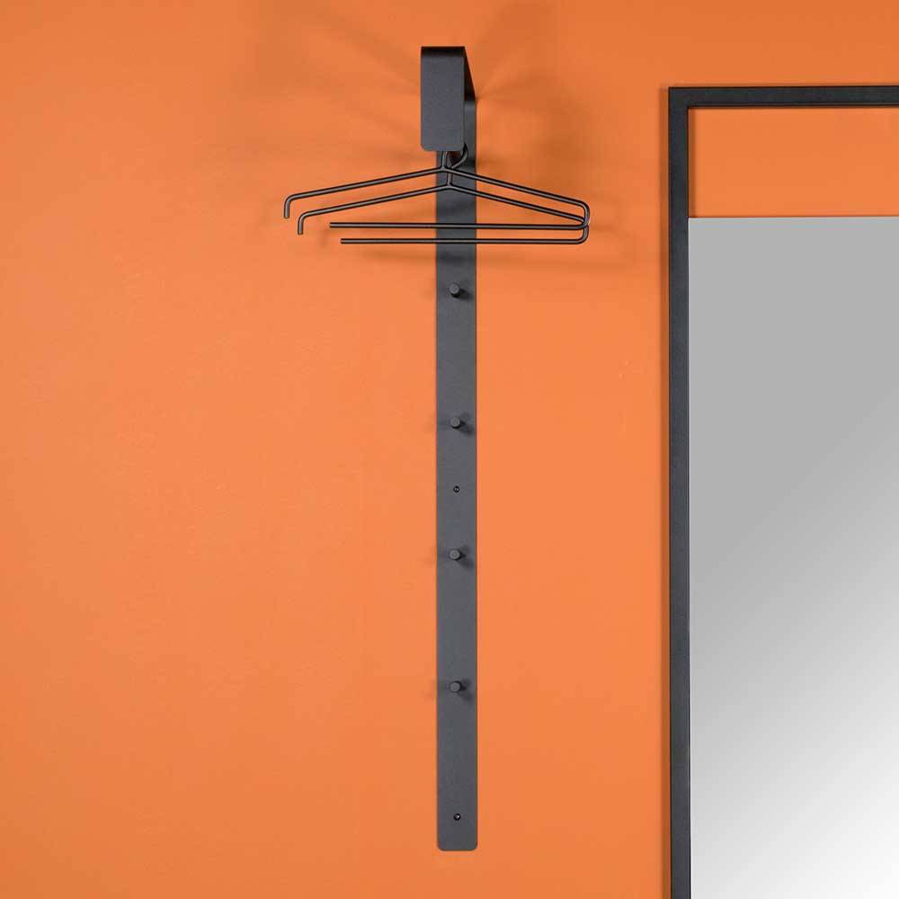 Winkel Wandgarderobe in Schwarz aus Metall - Empria