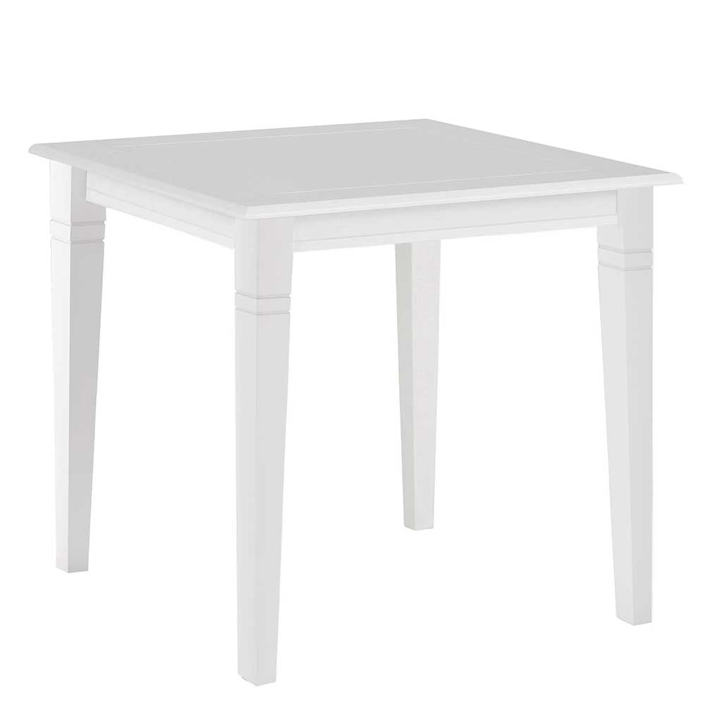 Esszimmer Tisch aus Kiefer Massivholz in Weiß - Vivien