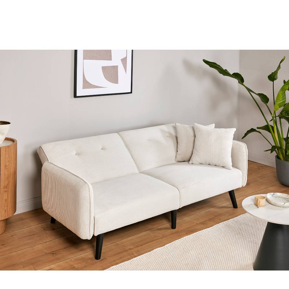 Schlafsofa in Offwhite Cord - Mailak