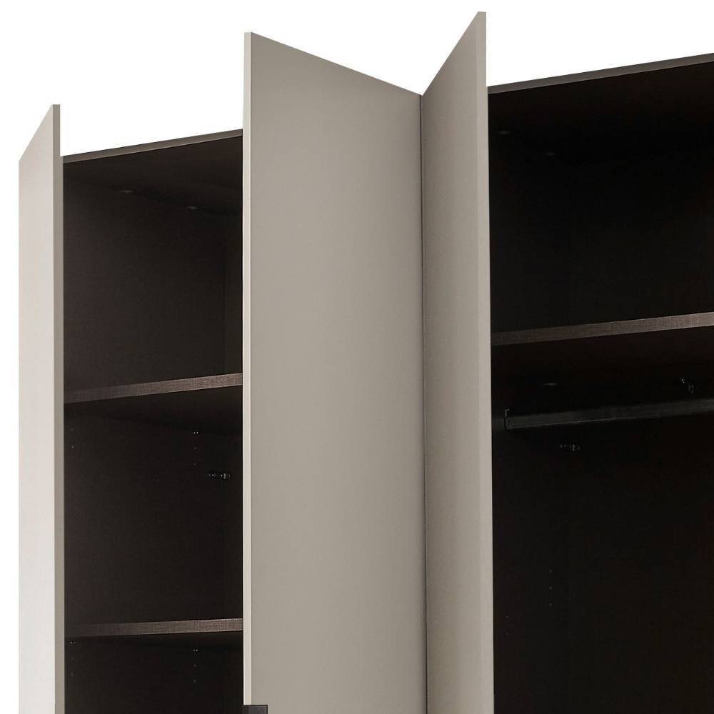 Schlafzimmerschrank in Lichtgrau und Dunkelgrau - Hihat