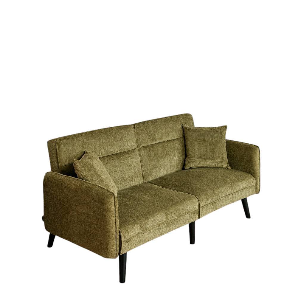 Klappcouch in Oliv Grün Boucle - Pancratias