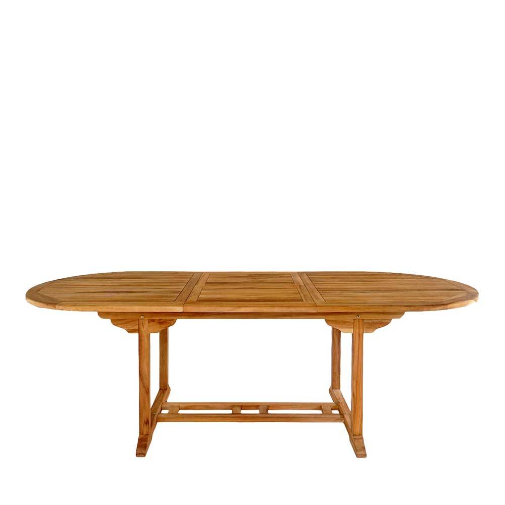 Ovaler Gartentisch aus Teak massiv - Senvelita