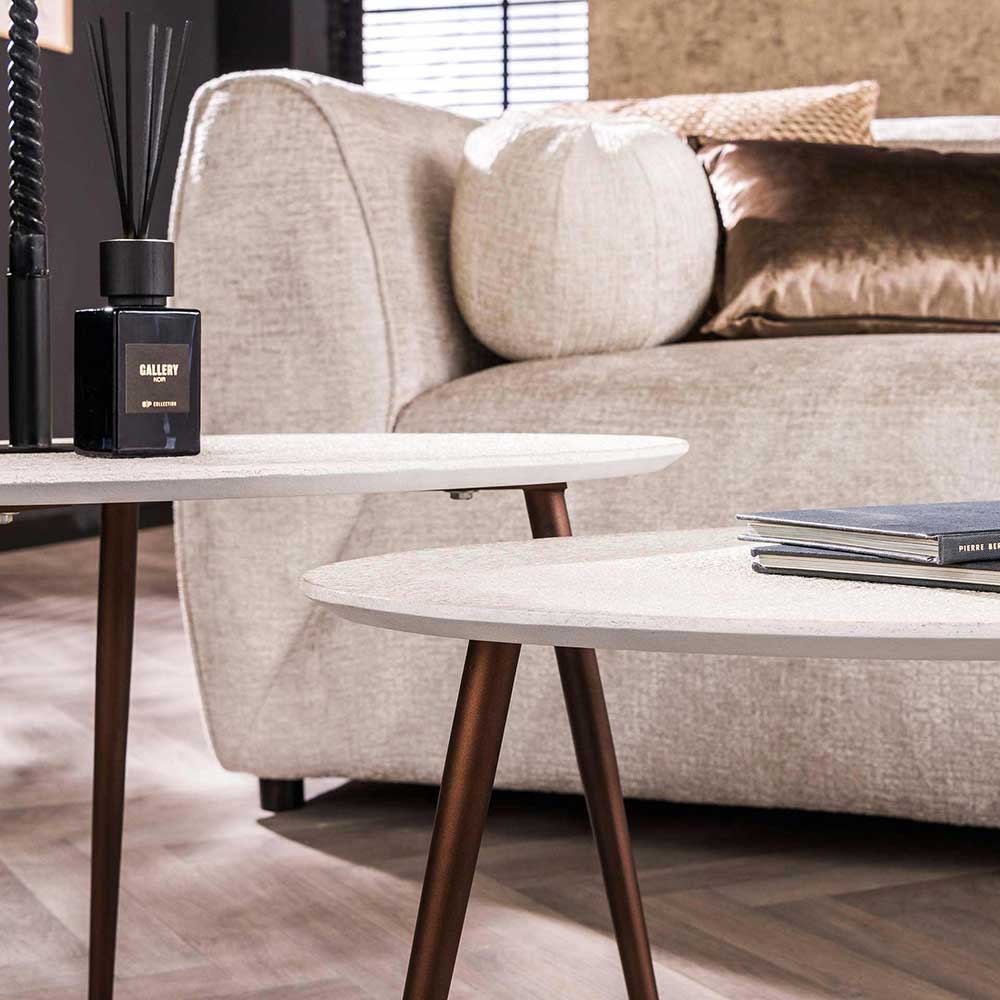 Wohnzimmer Tisch Duo in Wankelform - Percos (zweiteilig)
