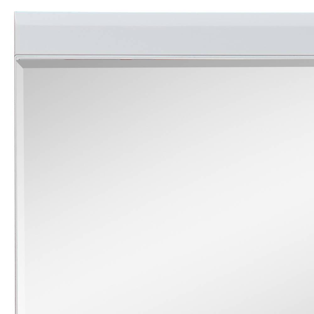 Weißer Spiegelrahmen des vierteiligen Dielenmöbel Sets mit klarem Design – Niam