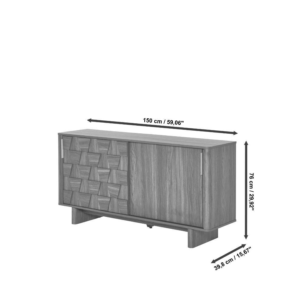 Design-Sideboard mit Schiebetüren - Montagne