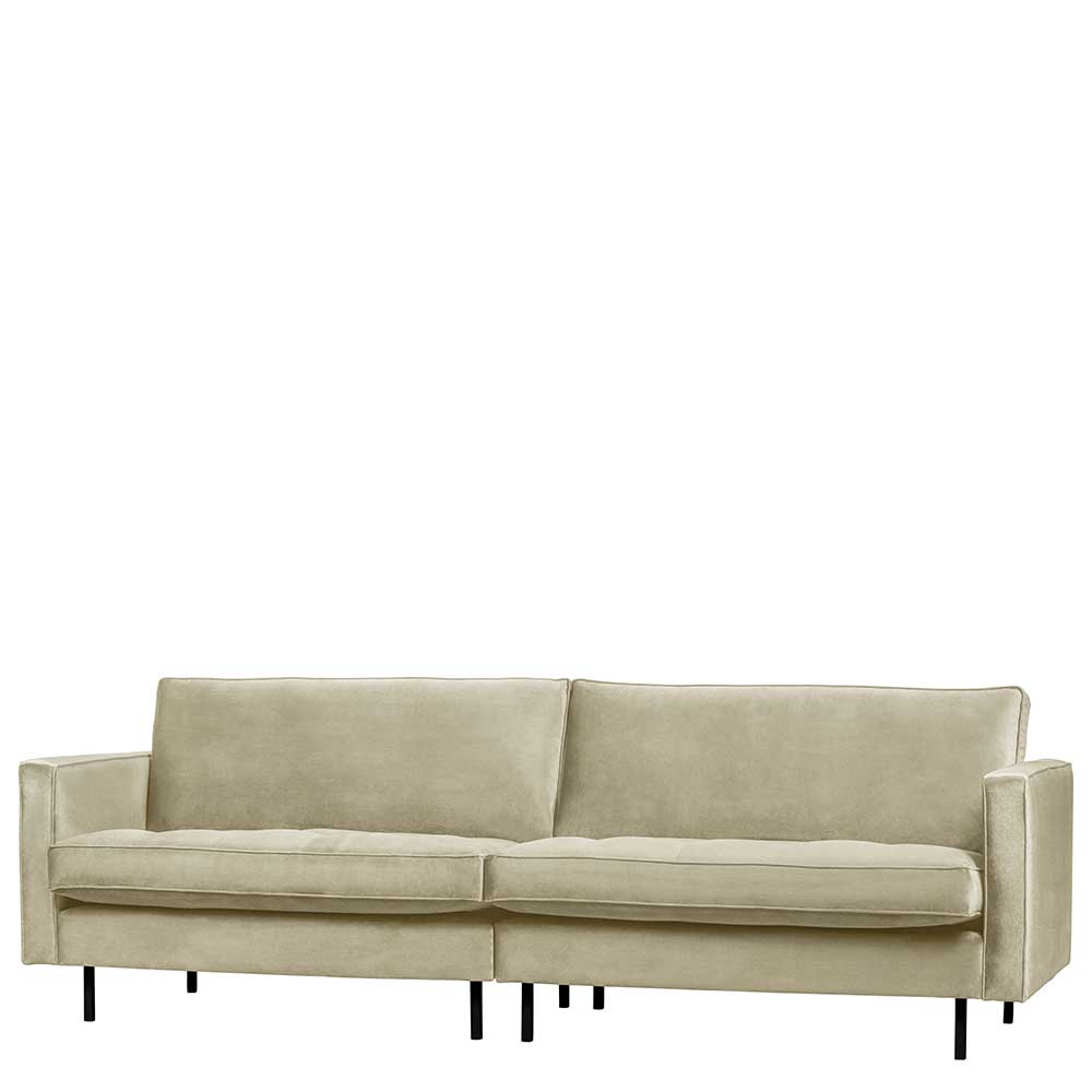 Dreisitzer Sofa in Graugrün Samtstoff - Vontada
