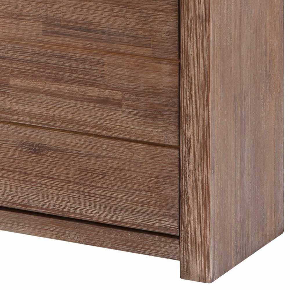 Highboard aus Akazie Massivholz und Glas - Ruffes