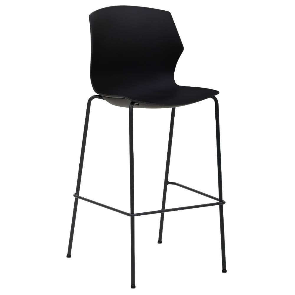 Barstühle mit Schalensitz in Anthrazit - Secionas (2er Set)