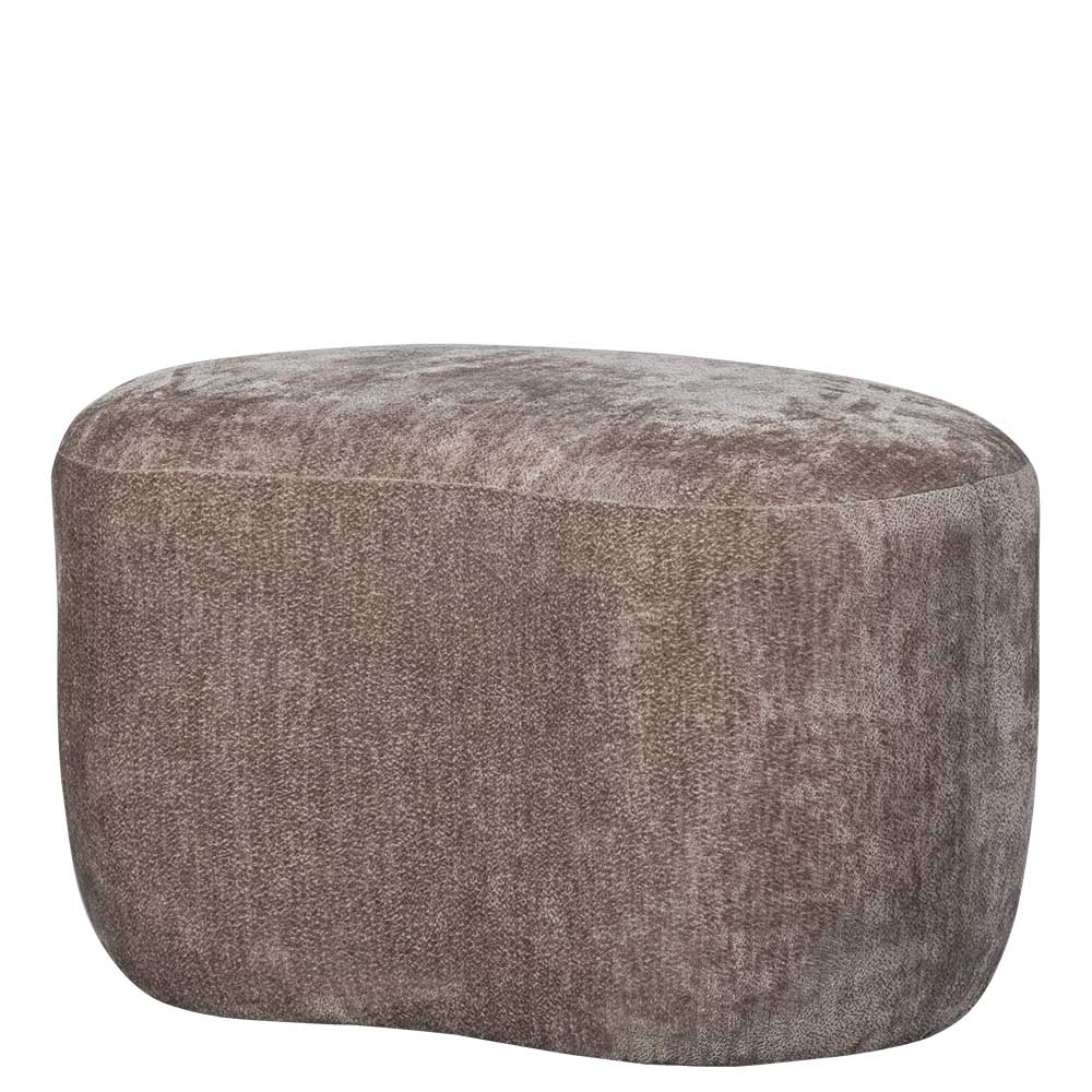 Couchhocker in Taupe Chenille - Fridelia