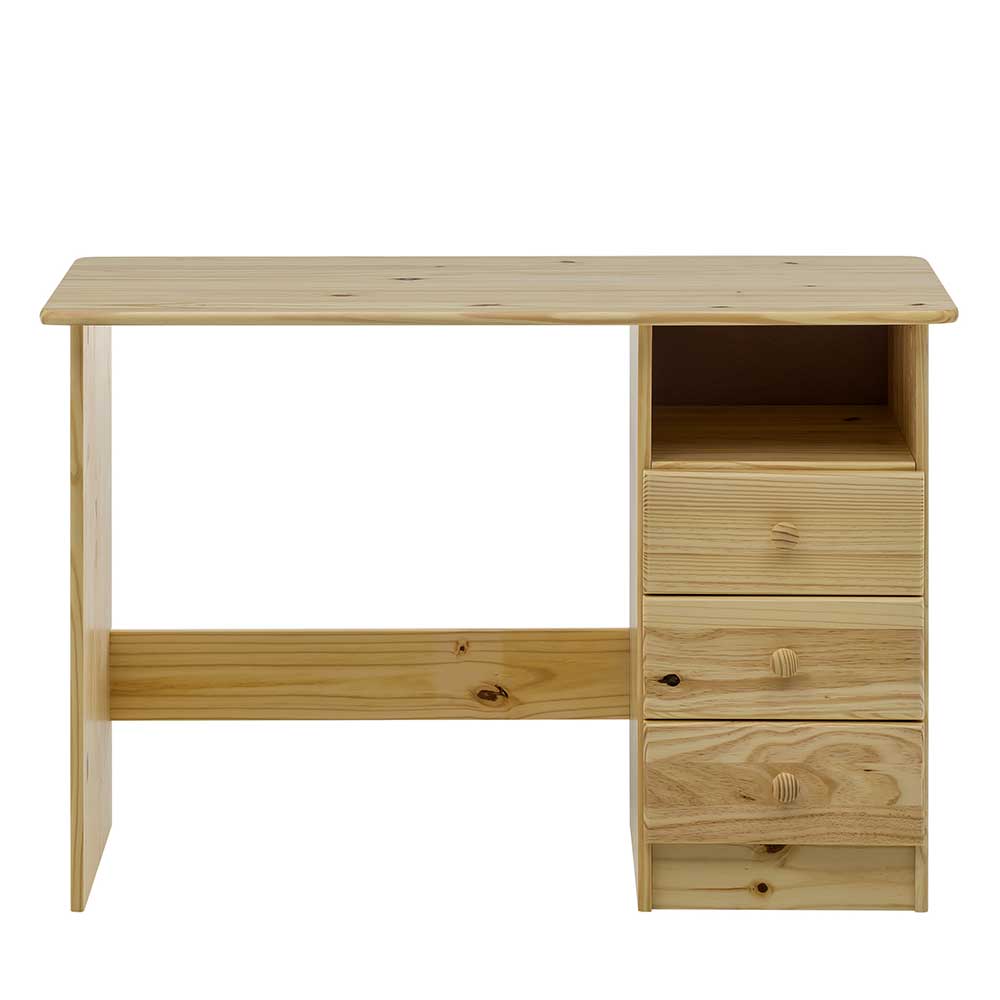 110x54 Kleiner Schreibtisch aus Kiefer Massivholz - Bibulath