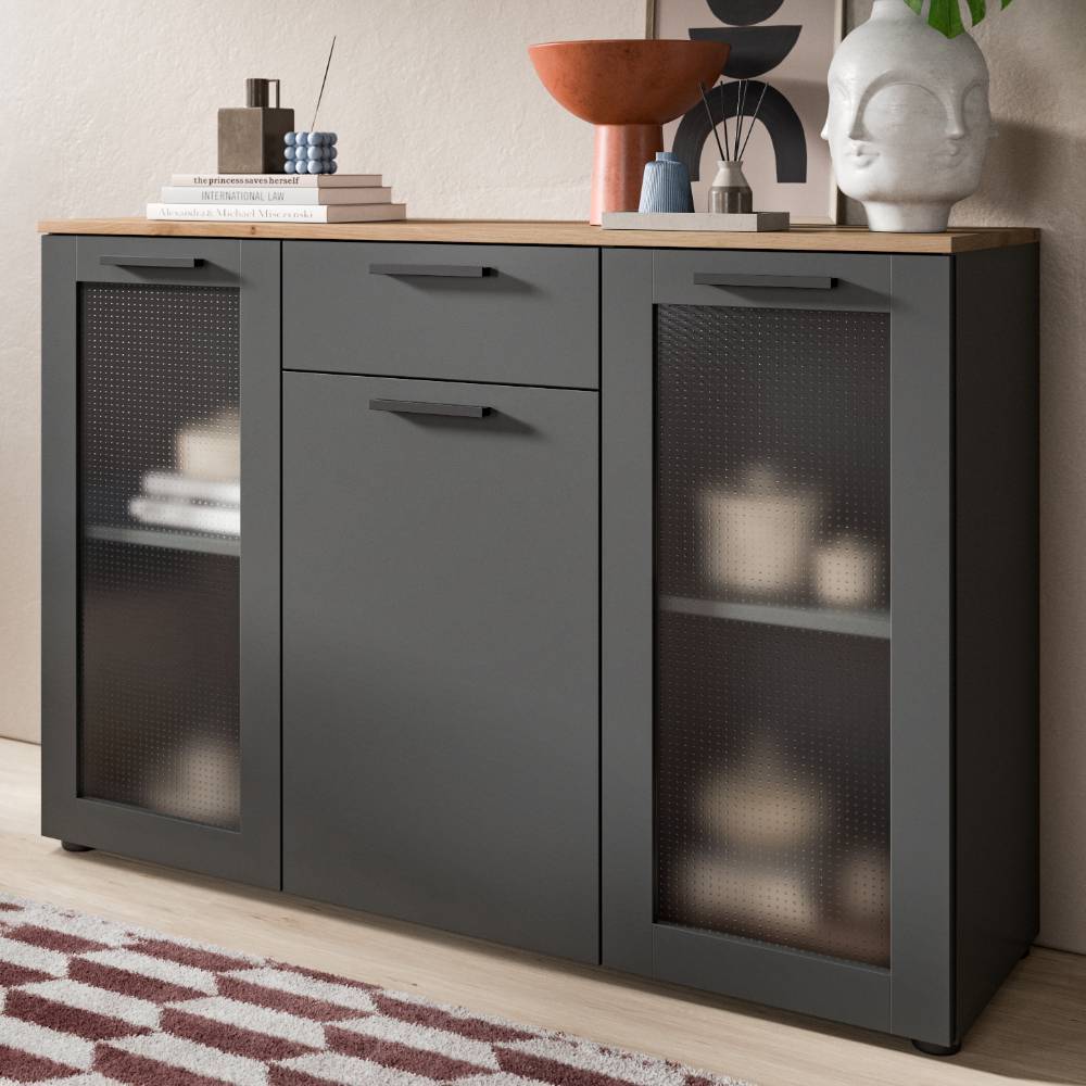 Moderne Anrichte mit Glastüren - Lyona