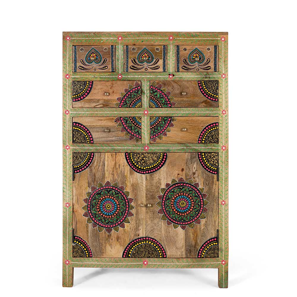 Ethno Style Highboard handbemalt - Azua