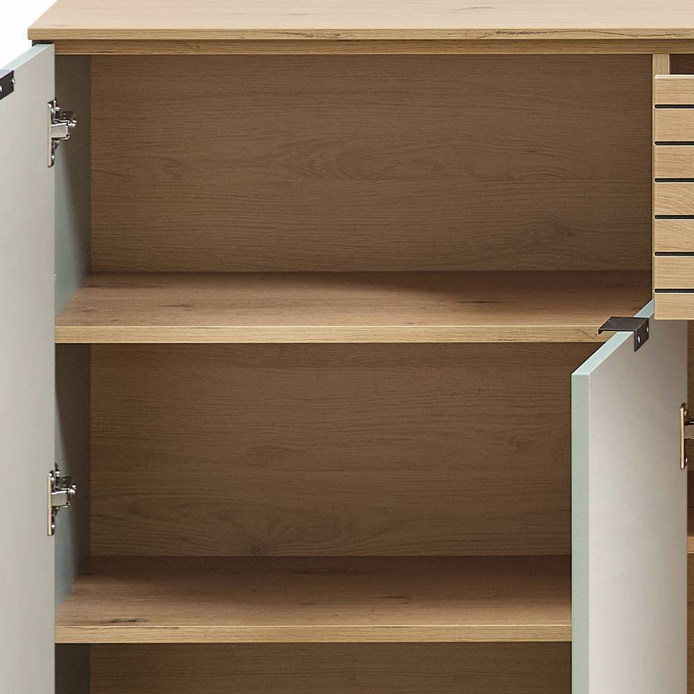 Sideboard in Graugrün und Wildeiche Natur - Halimi