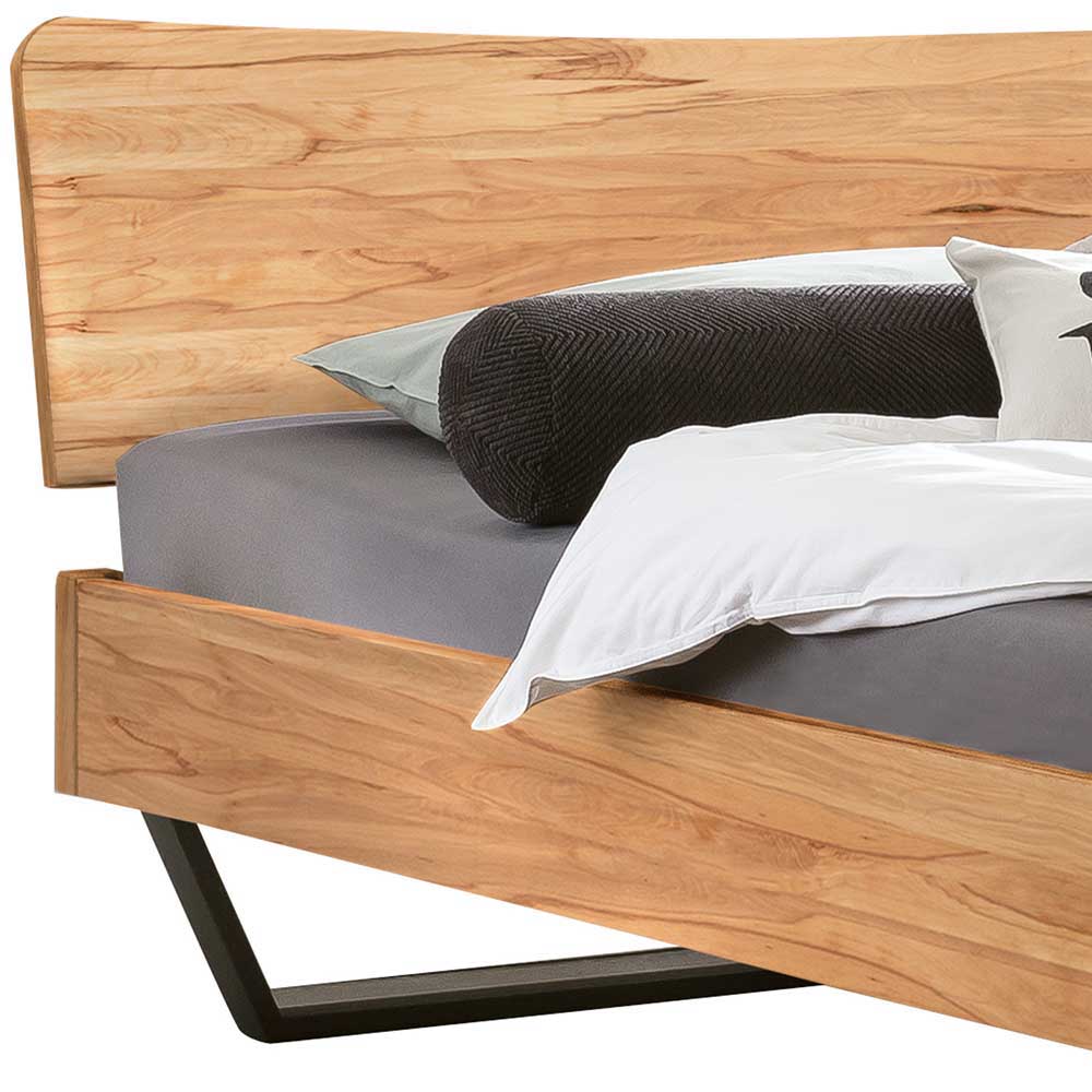 Bett aus massiver Wildbuche mit Stahl - Abrolhos