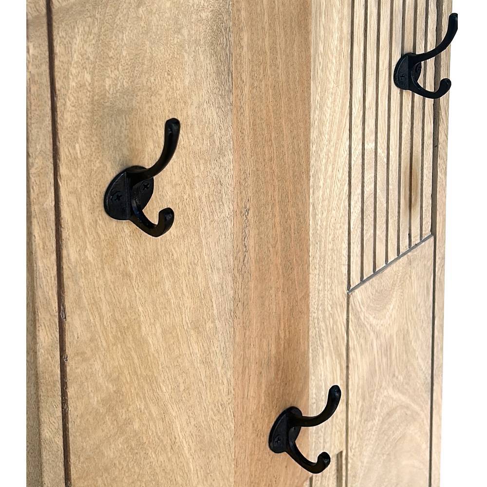 Garderobenpaneel mit drei Metall-Haken - Peravia
