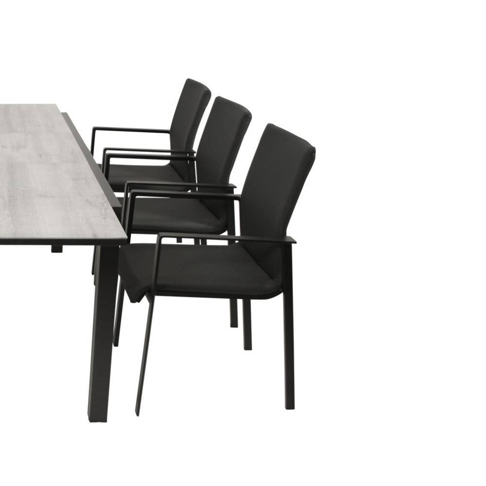 Sechs Armlehnenstühle und Gartentisch Set - Waspa (siebenteilig)