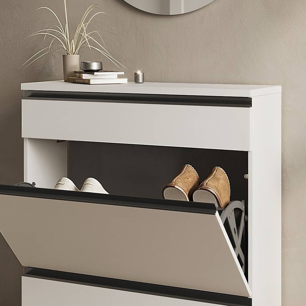Flur Schuhschrank und Spiegel Set - Ofmana (zweiteilig)