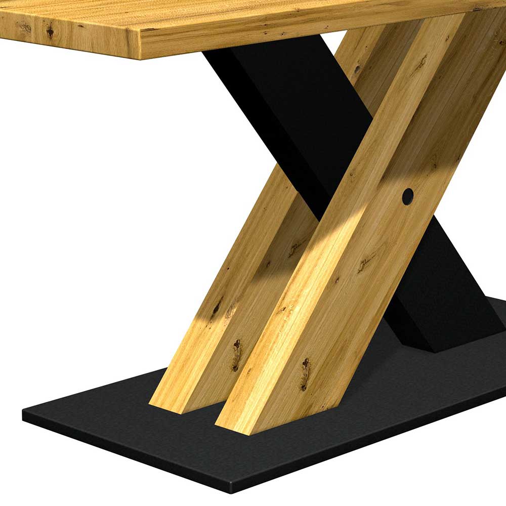 Tisch auf Säulengestell im X-Design - Chancy