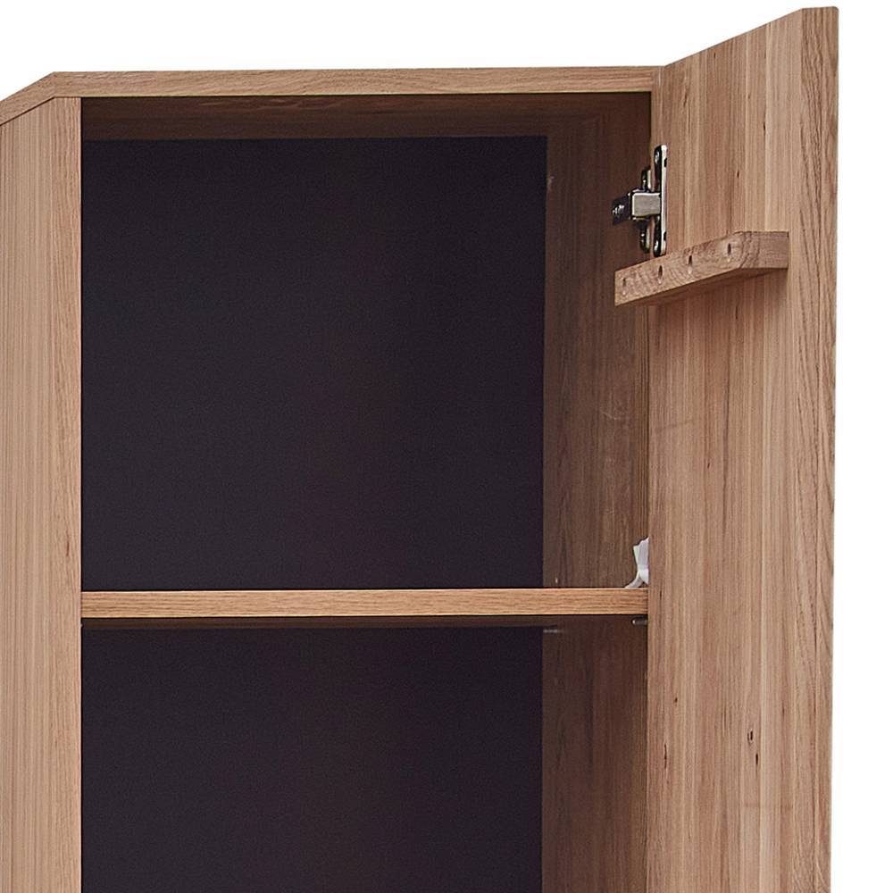 Design Wohnzimmervitrine in Wildeiche Bianco - Dritos