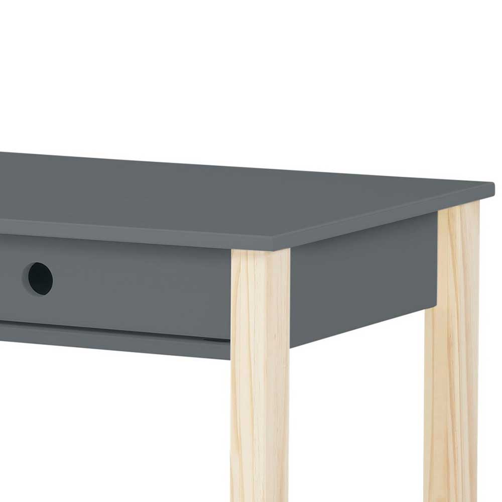 Schreibtisch in Grau mit Kiefer - Bradley