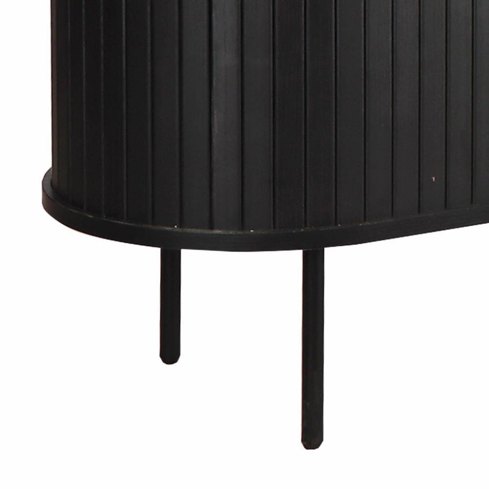 Ovales Retro-Sideboard mit Schiebetüren - Lurymav