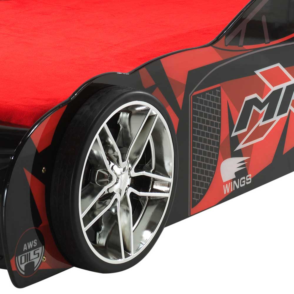 Autobett mit Matratze - Rennwagen Design - Olivo