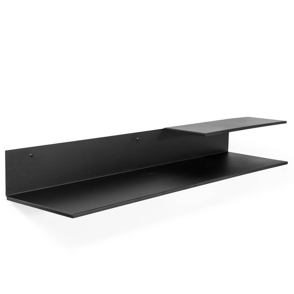 119cm breites Design-Wandregal in Schwarz - Melina