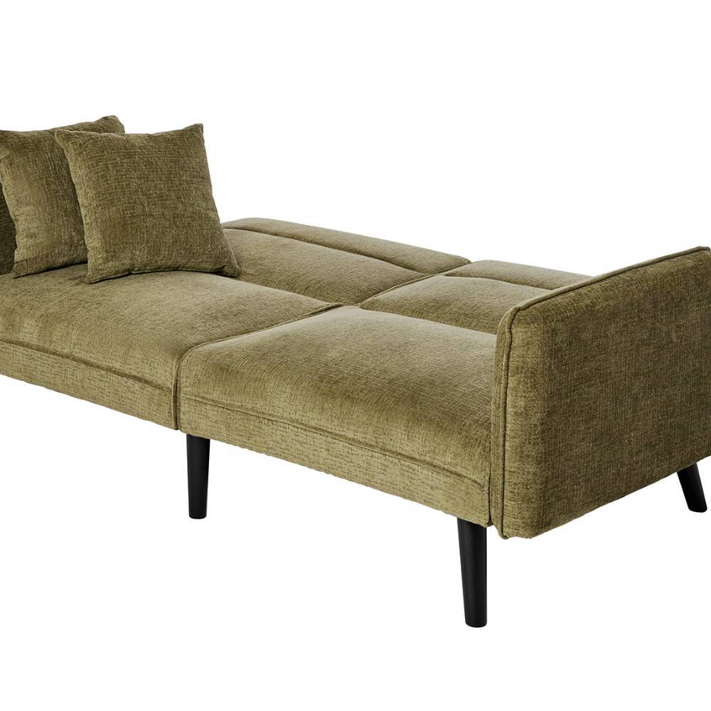 Klappcouch in Oliv Grün Boucle - Pancratias
