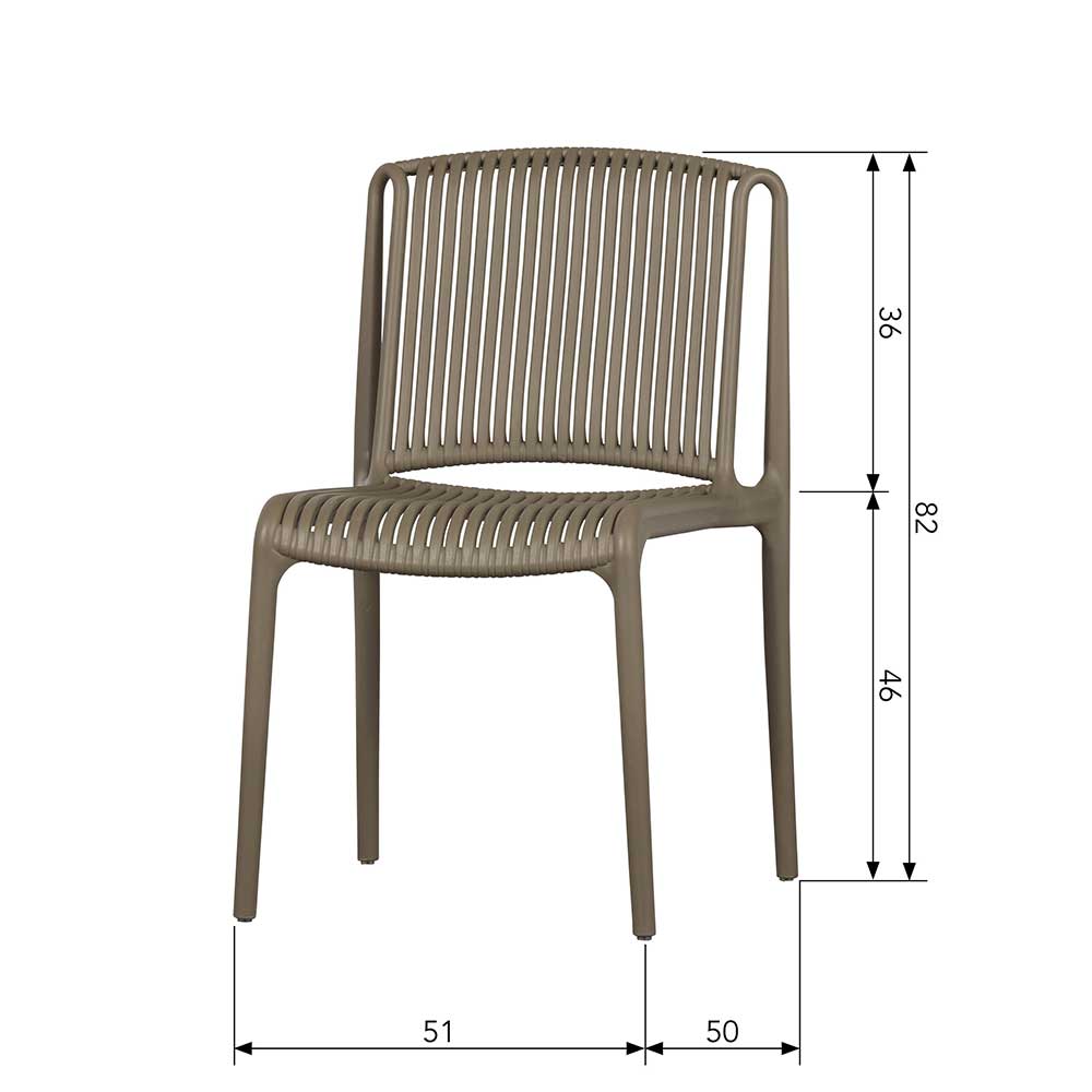 Stapelbare Gartenstühle aus Kunststoff - Viladeo (4er Set)