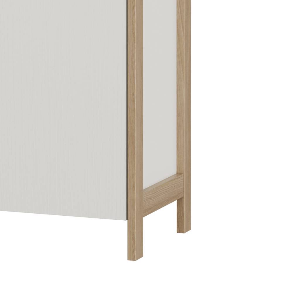 Skandi Sideboard in Weiß und Eiche Dekor - Ovidio