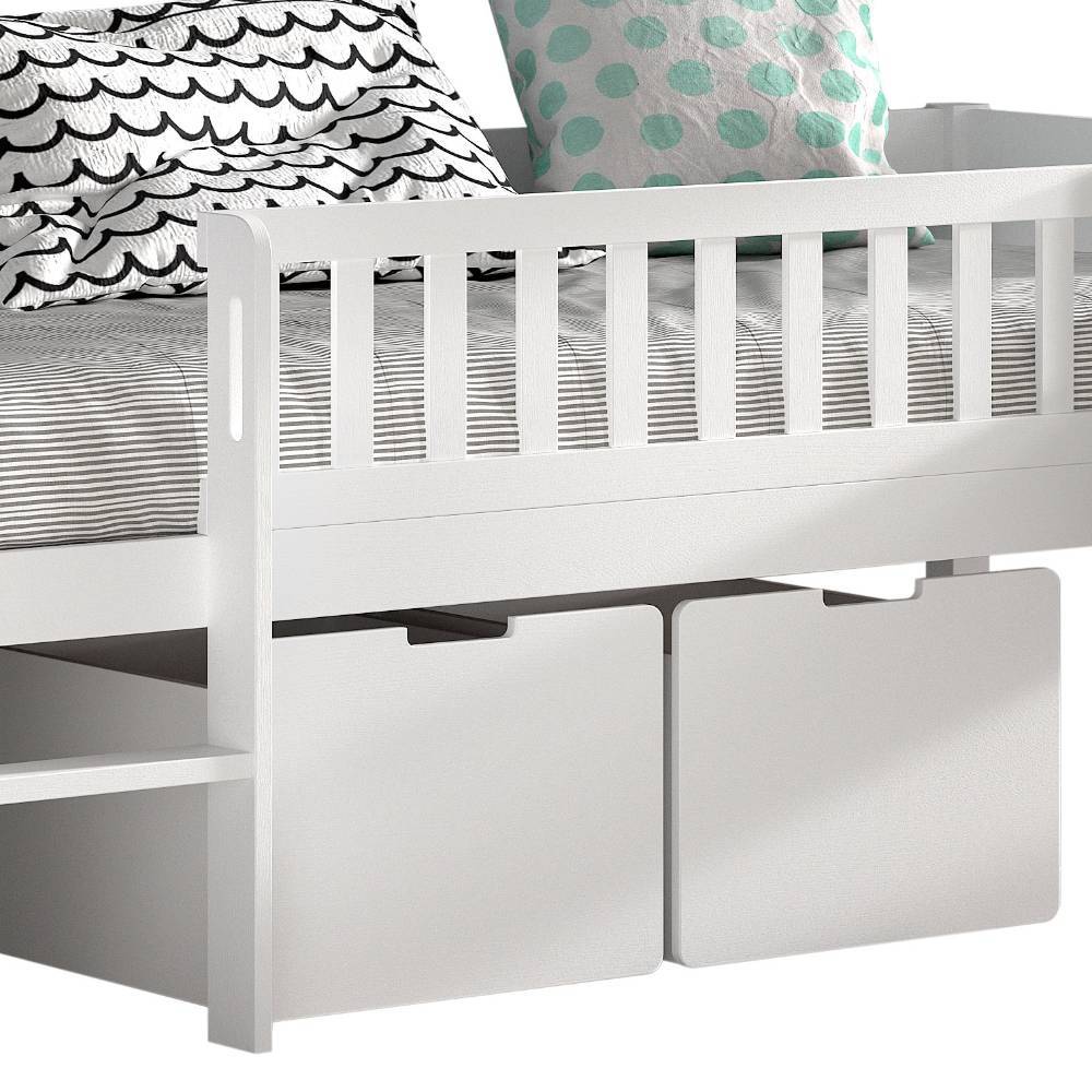 Halbhohes Kinderbett mit Rutsche - Loove