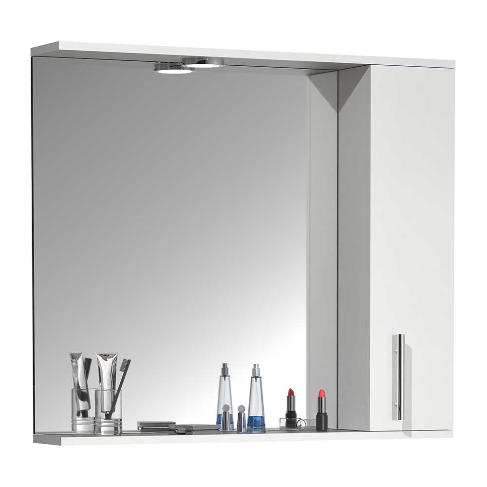 Badspiegel mit Seitenschrank und Ablage - Nancyssa