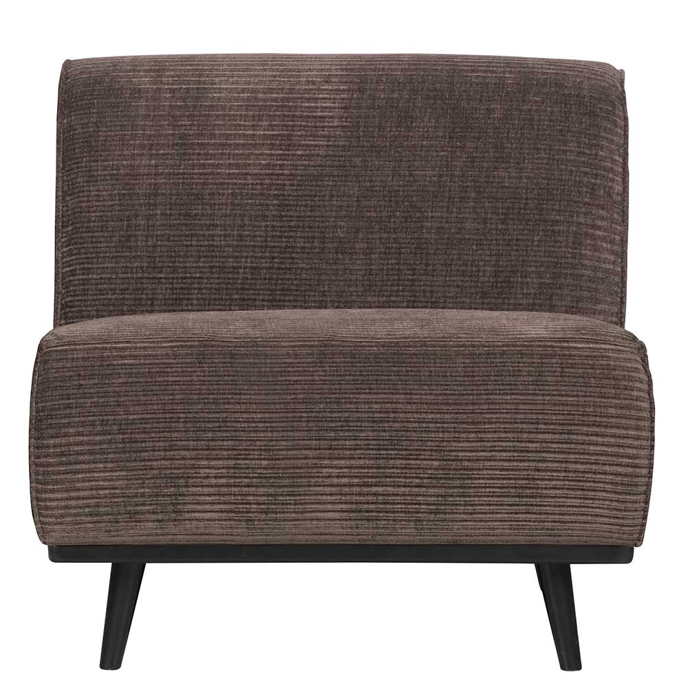 Federkern Sofa-Element aus Breitcord in Taupe - Rusaly