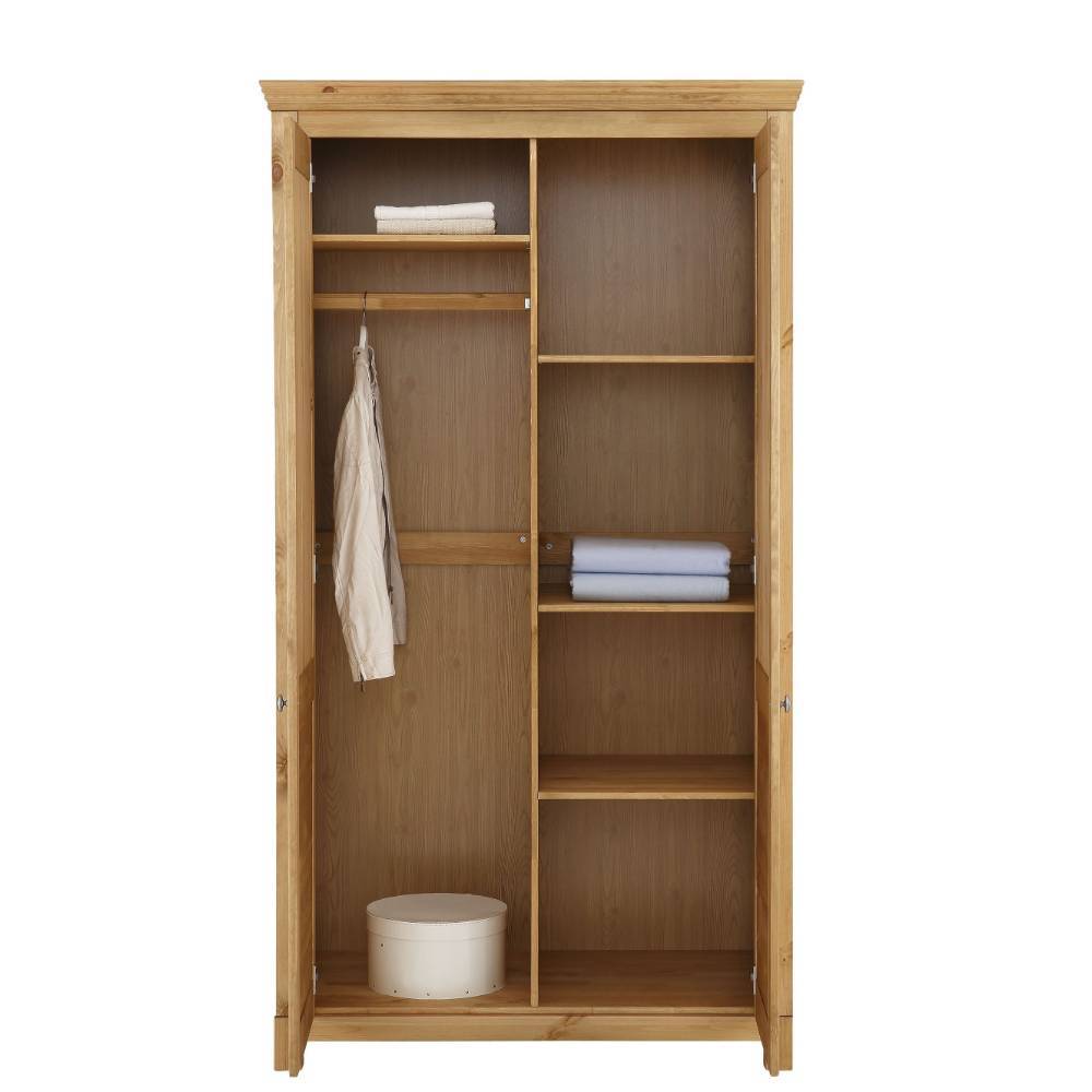 2-türiger Schlafzimmerschrank aus Kiefer - Lavronica