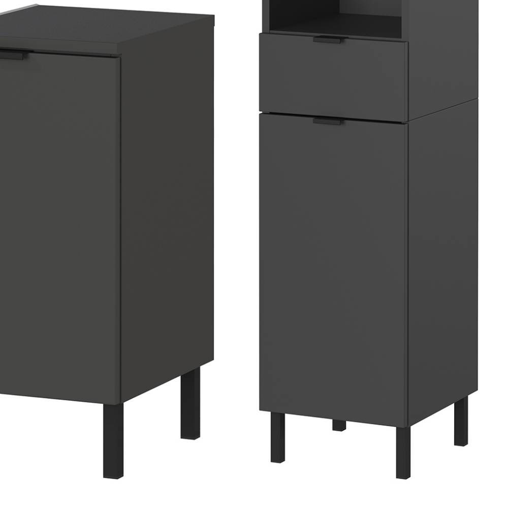 Bad Waschplatz und Hochschrank Set - Merana (dreiteilig)