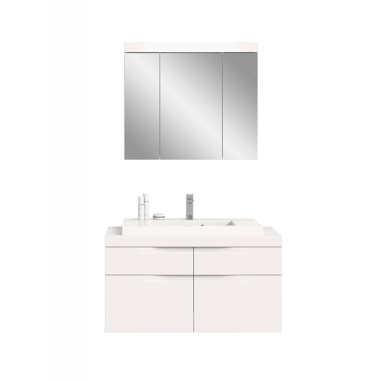 Waschplatz Set mit integriertem Waschbecken - Bruna I (zweiteilig)