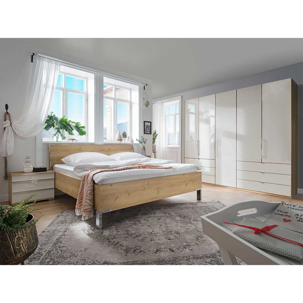 Schlafzimmer Bett Anlage & Schrank - Lesegano (vierteilig)
