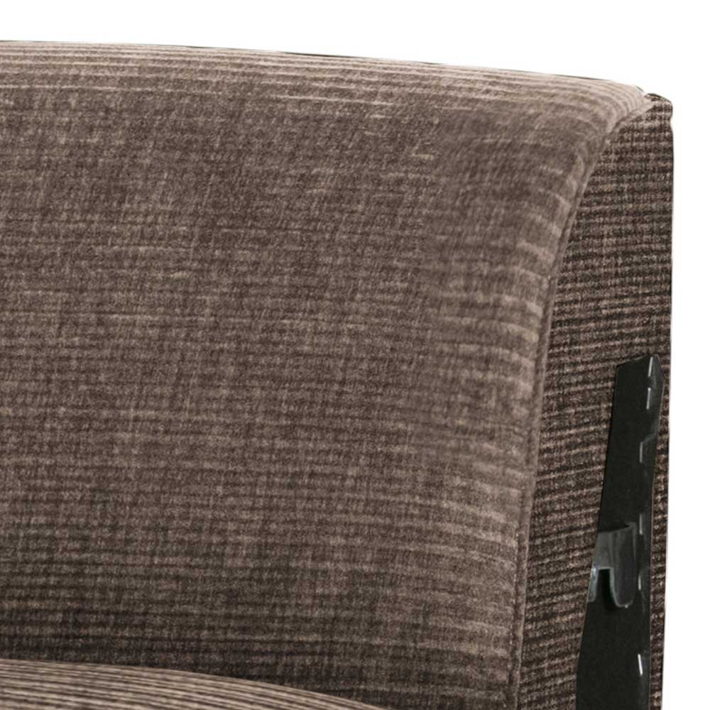 Federkern Sofa-Element aus Breitcord in Taupe - Rusaly