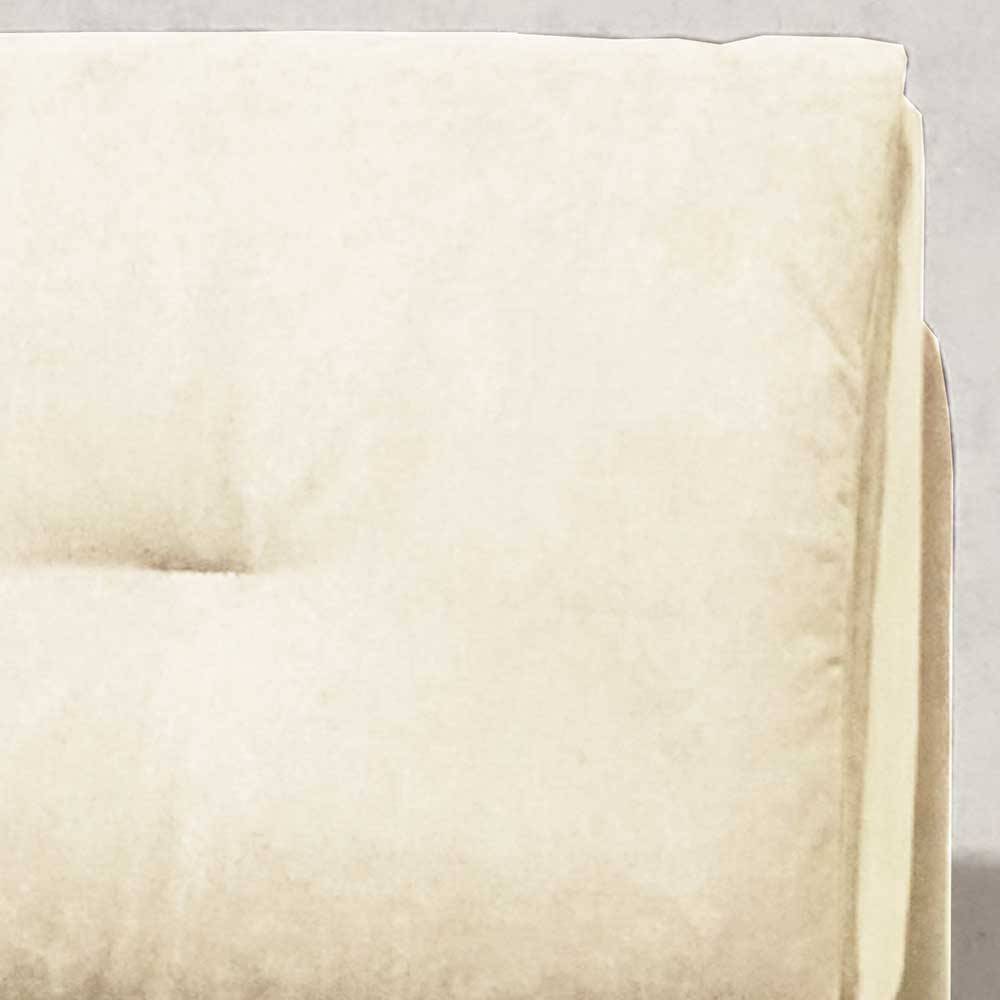 Sessel mit Bettfunktion in Creme Weiß Stoff - Ladidas