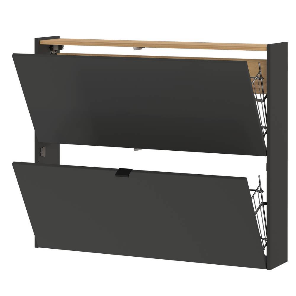 Hänge-Schuhschrank in Dunkelgrau - Ancela