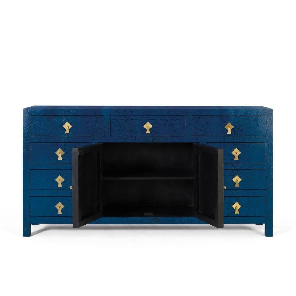 Blaues Sideboard im asiatischen Stil - Enrossino