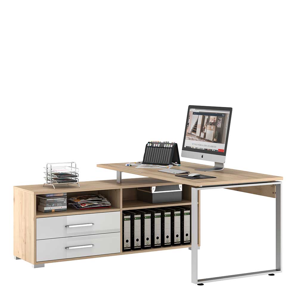 Home Office Schreibtisch mit Regal - Catcher