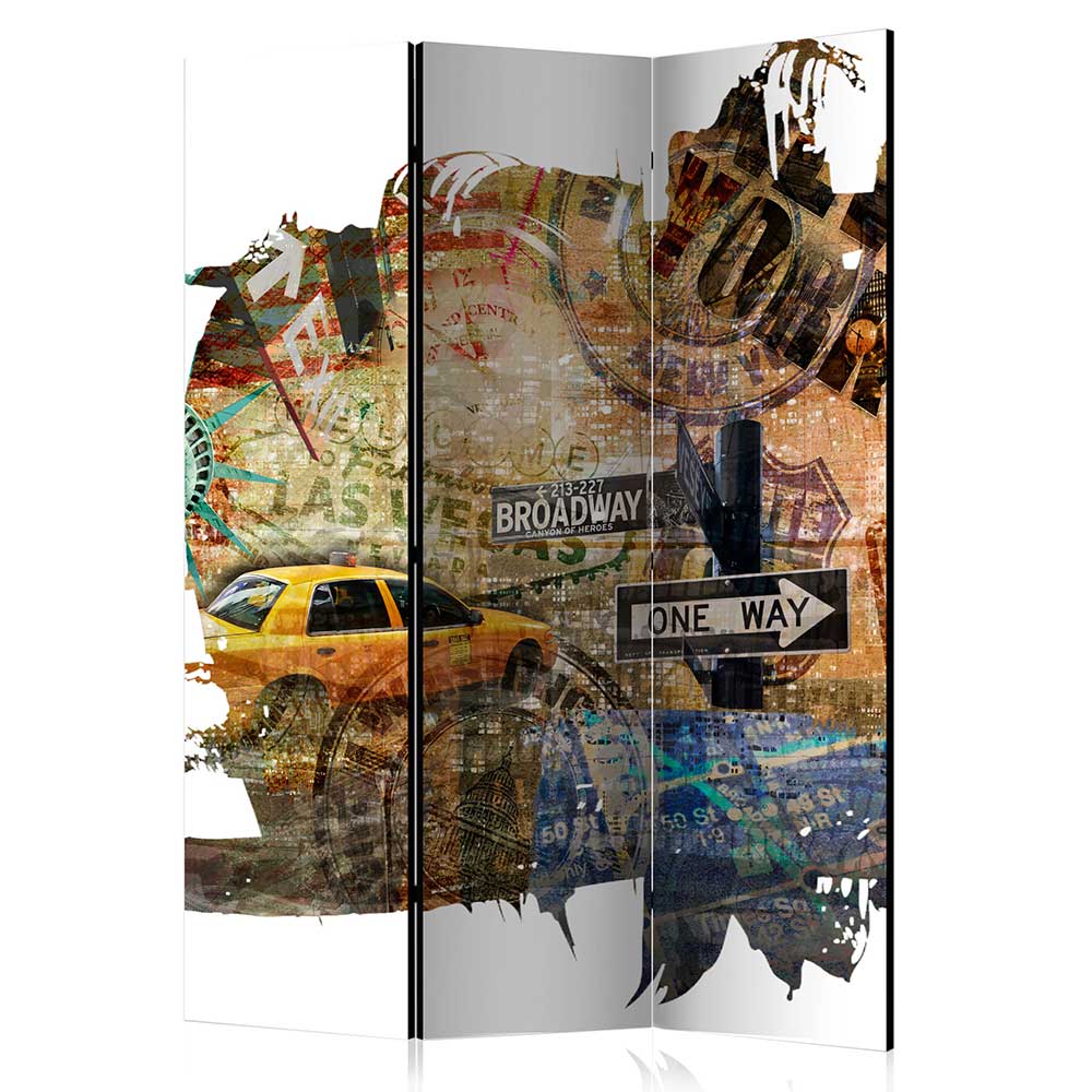 Cooler Paravent mit New York Collage - Lessing