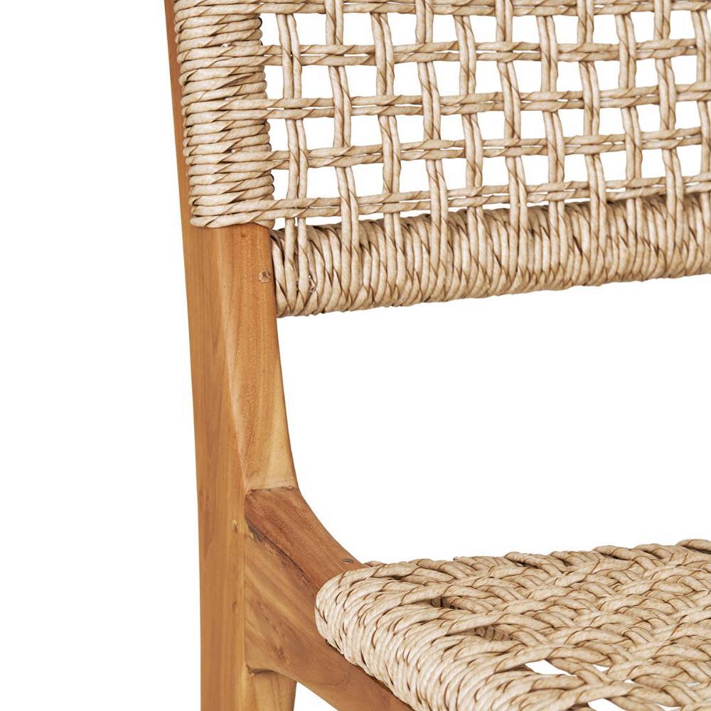 Teak Holzstühle mit Kordelgeflecht - Merlan (2er Set)
