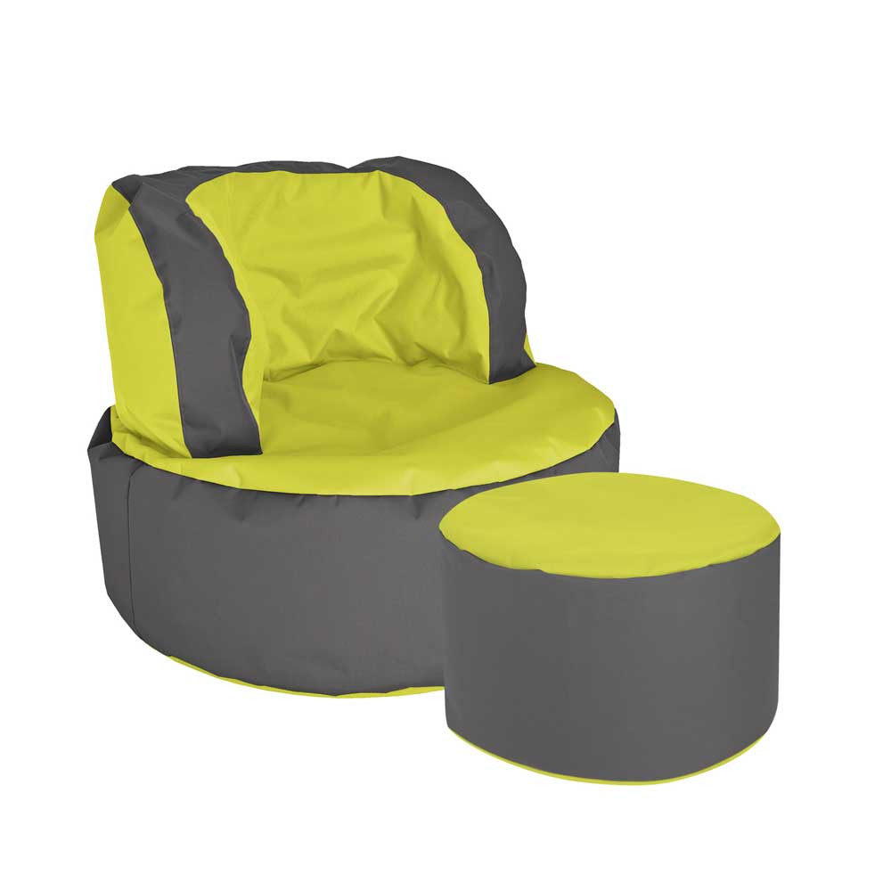 Sessel Sitzsack Mapsy in Grün Grau